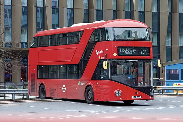 New Routemaster on route 254 at Aldgate bus station in April 2024