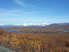 Image 24These kettle lakes in Alaska were formed by a retreating glacier. (from Lake)