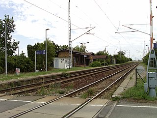 <span class="mw-page-title-main">Landsberg (b Halle/Saale) Süd station</span> Railway station in Saxony-Anhalt, Germany