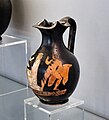 Late classical Attic red figure oinochoe - ARV extra - libation at herm - Frankfurt AM β 414 - 04
