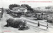 Jernbanens depot og marinekaserna i Dakar i 1910.