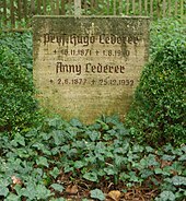 Grab von Hugo und Anny Lederer auf dem Wilmersdorfer Waldfriedhof