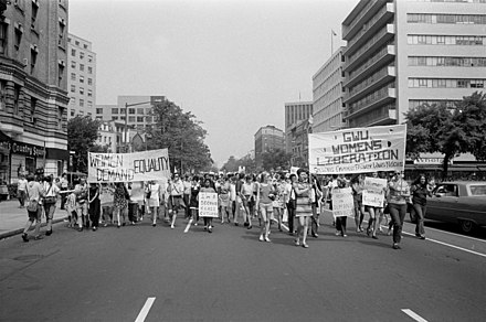 A women's liberation march in Washington, D.C., August 1970.