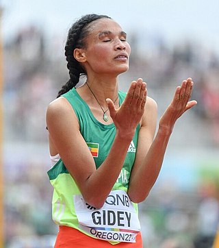 <span class="mw-page-title-main">Letesenbet Gidey</span> Ethiopian long-distance runner (born 1998)