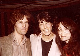 Lily Tomlin with Marshall Harvey and Terrie Frankel During Compiling a Promo for "The Search For Signs of Intelligent Life in The Universe".jpg