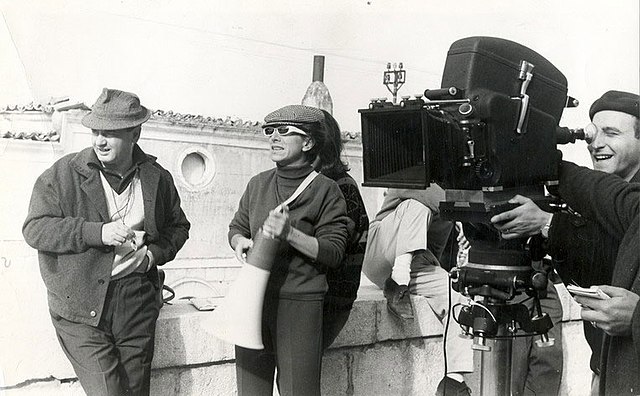 Wertmuller during the filming of I basilischi (1963)