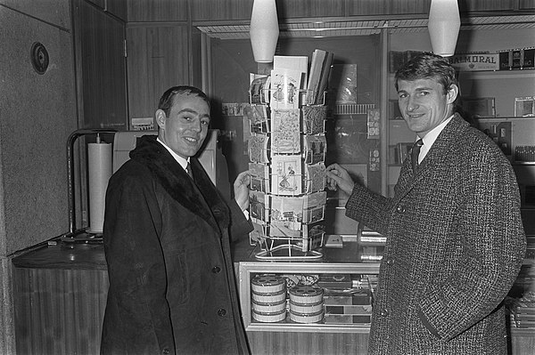 Hunt (right) and Liverpool strike partner Ian St John in 1966