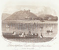 Il castello di Llansteffan in una stampa del 1865