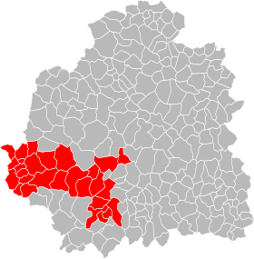 Placering af kommunernes samfund Brenne - Val de Creuse