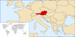 Location of Austria