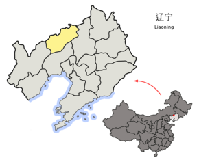 Location of Fuxin Prefecture within Liaoning (China).png