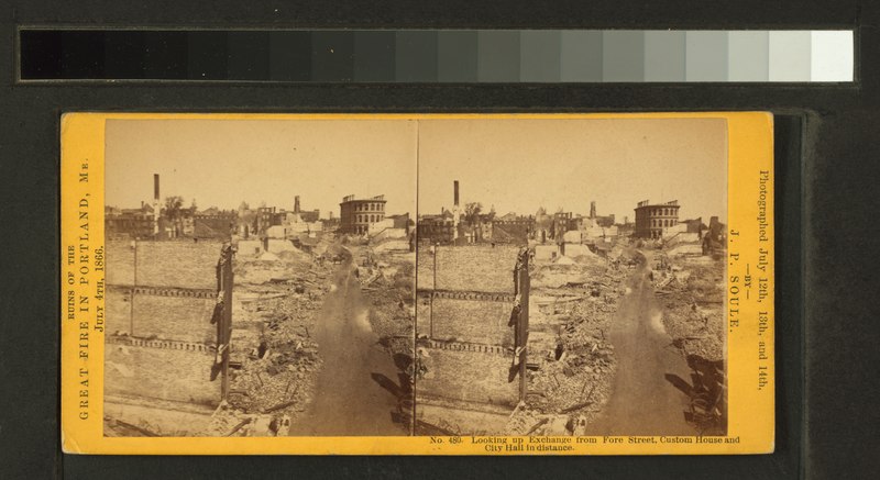 File:Looking up Exchange from Fore Street, Custom House and City Hall in distance (NYPL b11707232-G89F237 072F).tiff