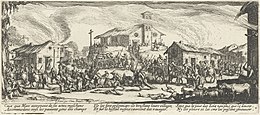 Plate 7: Pillage et incendie d'un village (Looting and burning a village)