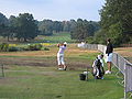 Lorena Ochoa on the practice range during 2004 Women's British Open