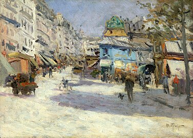 Louis-Abel Truchet, La rue Lepic, l'angle de la rue Puget et la place Blanche, vers, 1890, Musée Carnavalet