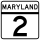 Maryland Route 2 Truck marker