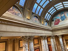 Staircase lunettes MN State Capitol-murals--Lunette murals, and Contemplative Spirit of the East-02.jpg