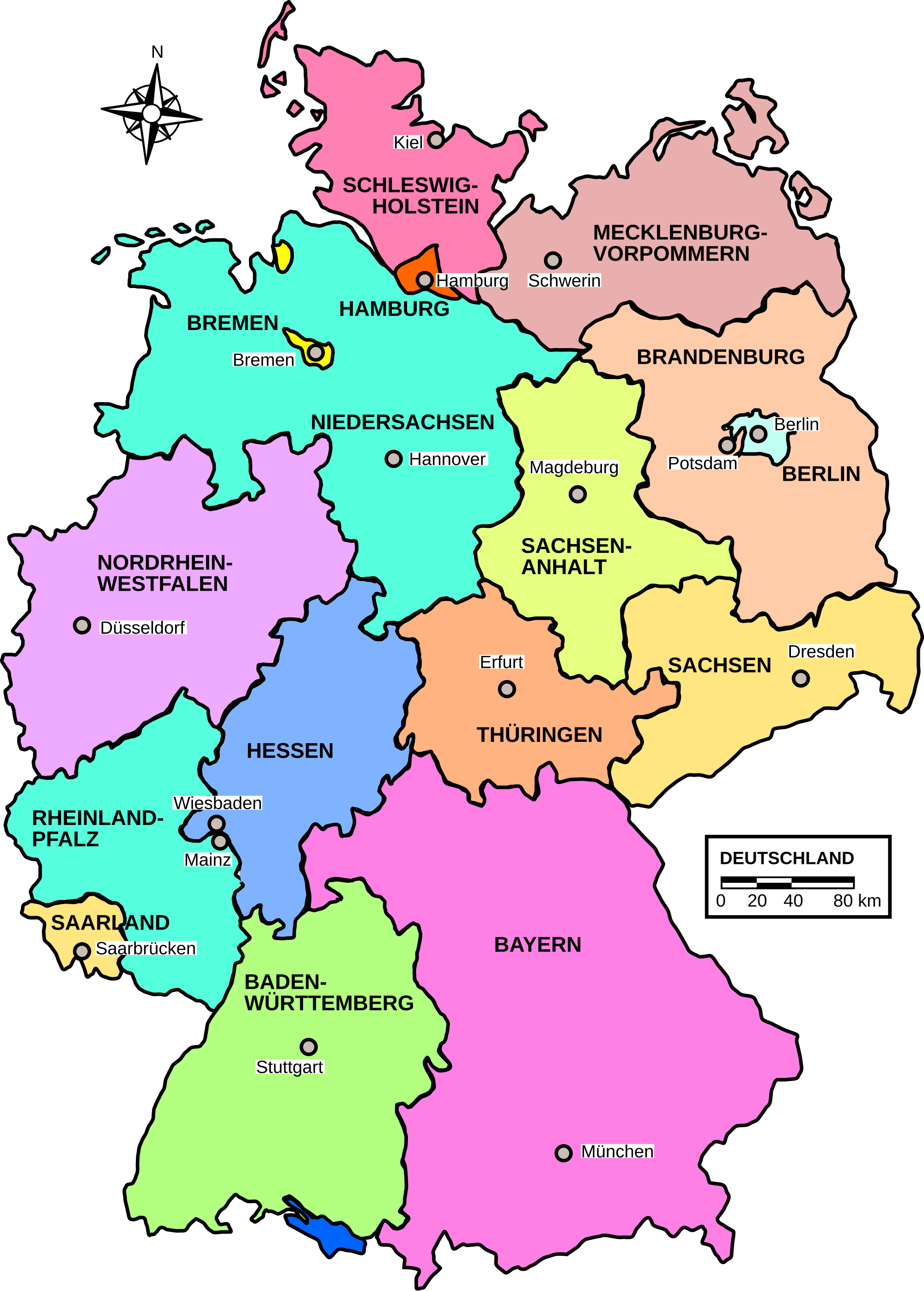 karte deutschland maps Datei:Map Germany Länder de.svg – Wikipedia