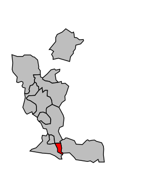 Kanton na mapě arrondissementu Avignon