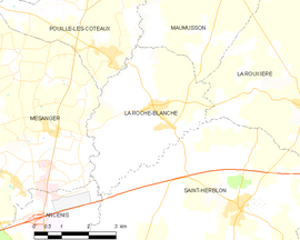 Mapa obce La Roche-Blanche