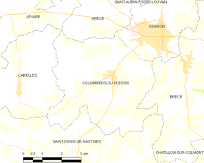 Poziția localității Colombiers-du-Plessis