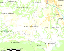 Bruges-Capbis-Mifaget – Mappa