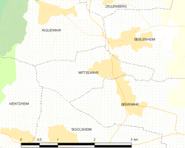 Mapa obce Mittelwihr