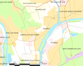 Mapa obce Andrésy