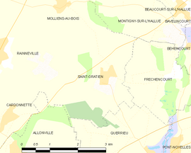 Mapa obce Saint-Gratien