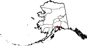 Localizare în statul Alaska