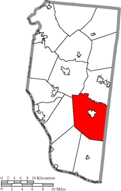 Lokasi Tate Township di Clermont County