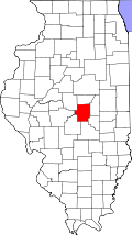 State map highlighting Macon County