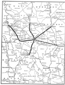 Map of Interurban Lines centered on Lexington Kentucky c 1907 Map of Interurban Lines centered on Lexington Kentucky c 1907.png