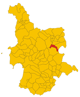 Map of comune of Ula Tirso (province of Oristano, region Sardinia, Italy) - 2016.svg