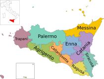 Karta över regionen Sicilien, Italien, med provinces-it.svg