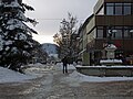 Marktplatz und Ulrich im Winter