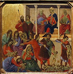 Massacre of the Innocents - Maestà by Duccio - Museo dell'Opera del Duomo - Siena 2016.jpg