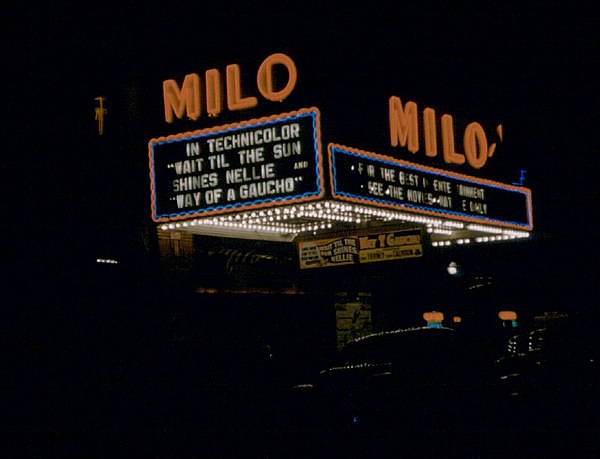 Film being shown at a cinema in Chicago