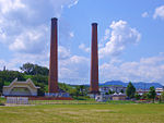 Chikuho coalfield sites Mitsui-Tagawa coal mine Chimney.jpg