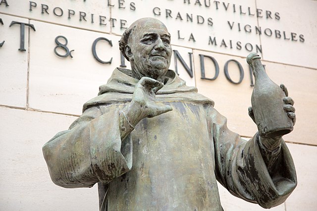 DOM PERIGNON Illustration of renowned monk Dom Pierre Perignon and  assistants at the Benedictine Abbey where he pioneered champagne winemaking  methods Stock Photo - Alamy