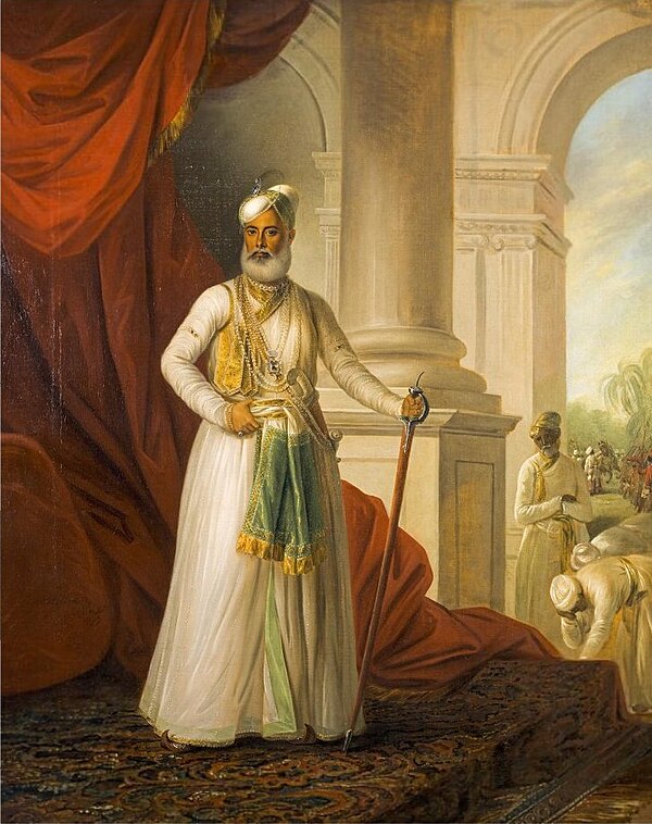 Portrait of Muhammad Ali Khan Wallajah by George Willison (1775).