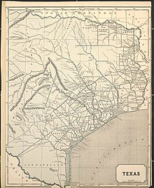 Example of cerography: Sidney Edwards Morse and Samuel Breese's Texas, 1844 Morse & Breese Texas 1844 UTA.jpg