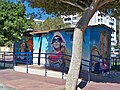 Mural de Lalo Luque (Lalone) en la playa de El Dedo, 2023-02-27.