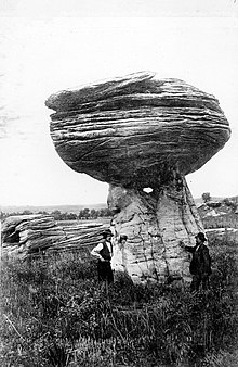 Mushroom Rock State Park, Ellsworth County, Kansas (1916) Mushroom Rock Kansas 1916.jpg