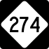 North Carolina Highway 274 marker 