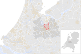 Locatie van de gemeente De Bilt (gemeentegrenzen CBS 2016)