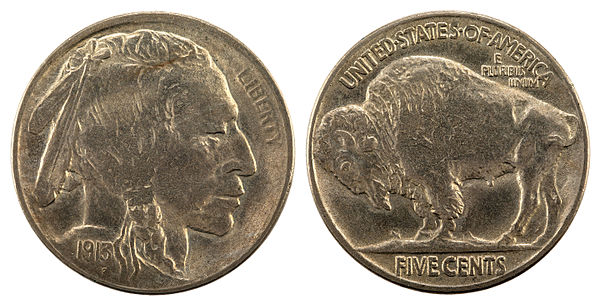 Image: NNC US 1913 5C Buffalo Nickel (Ty II line)