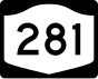New York Eyaleti Route 281 işaretçisi