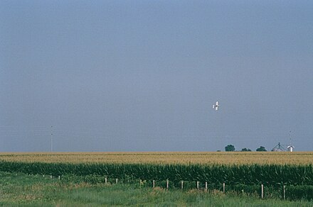 A cropduster in agrarian Nebraska, far west of Omaha