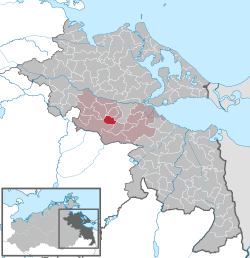 诺伊恩基兴在前波美拉尼亚-格赖夫斯瓦尔德县的位置